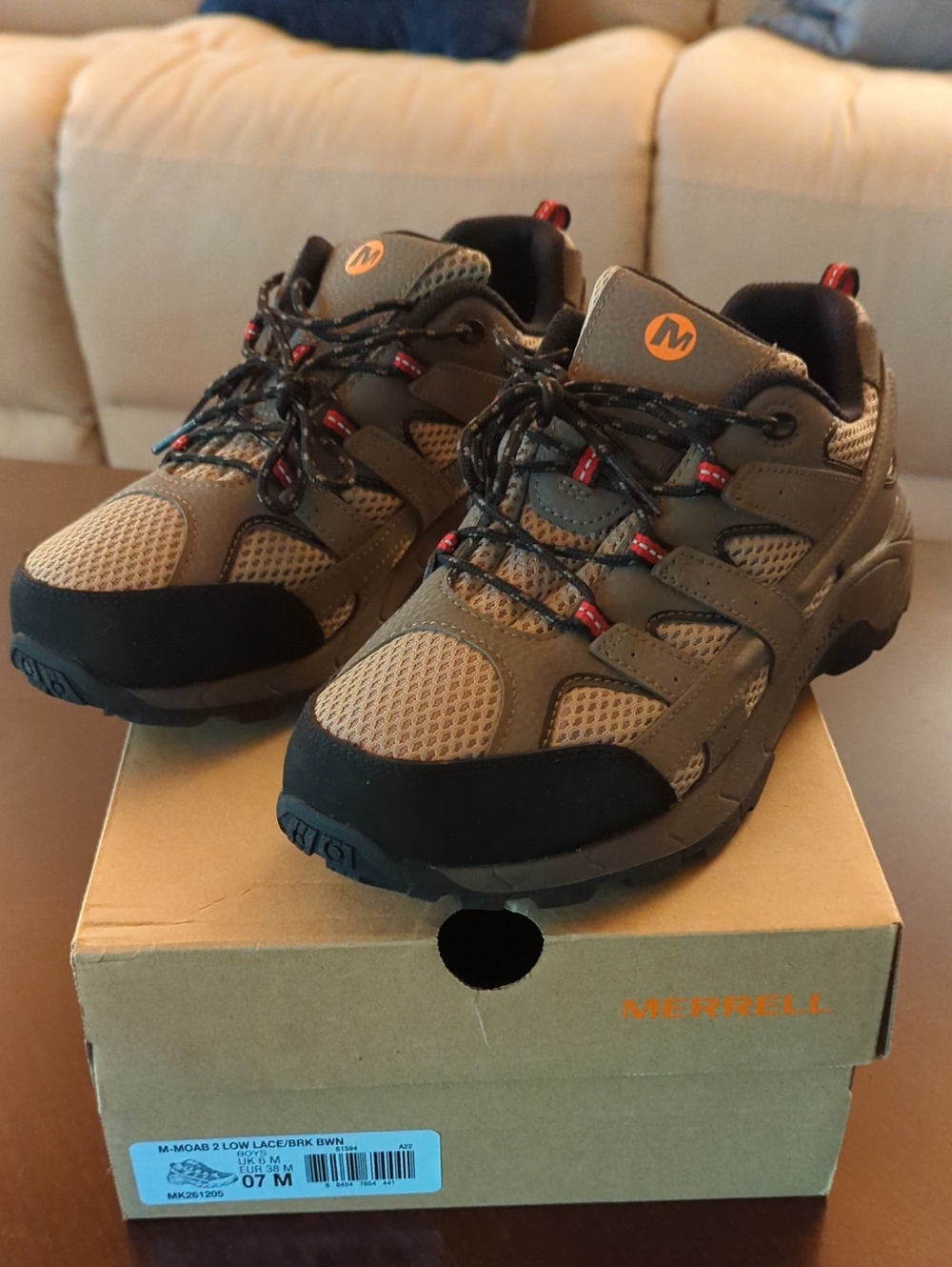 Merrell Boy's Moab 2 Trail Shoes (Size 7)
